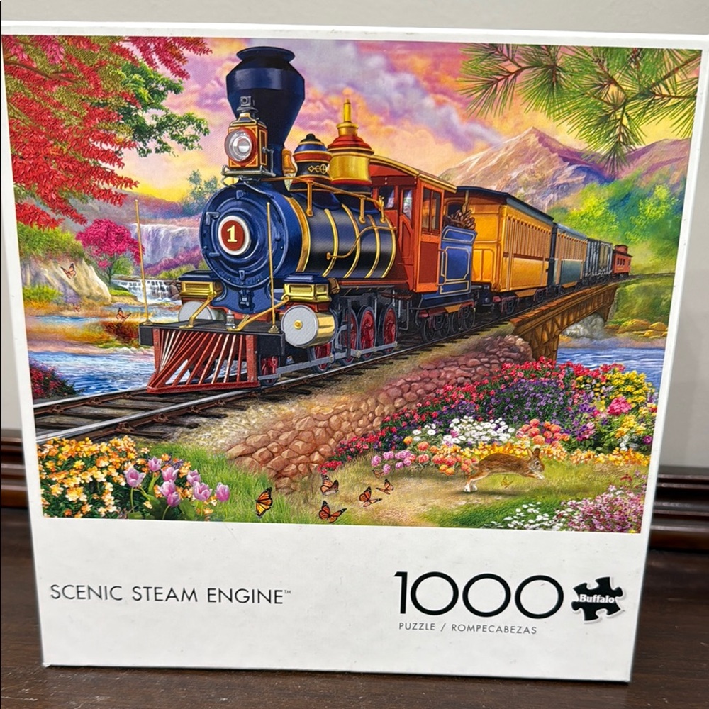 Buffalo Games 1000 piece puzzle.. “SCENIC STEAM ENGINE”